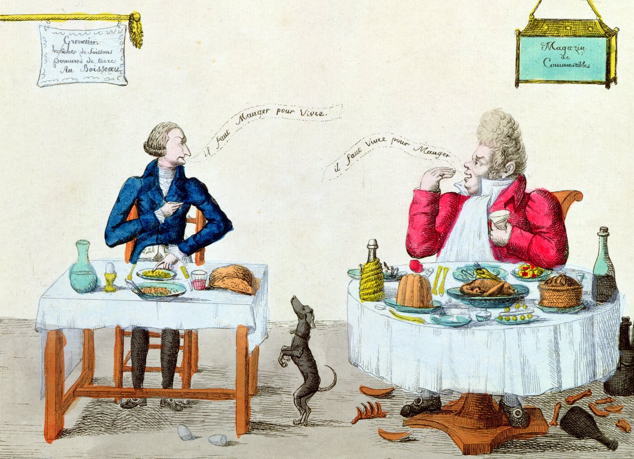 Portrett av en frosser (fargegravering) av French School