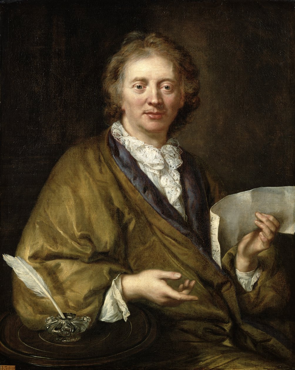 Portrett av en mann, antatt å være Francois II Couperin (1668-1733) av French School