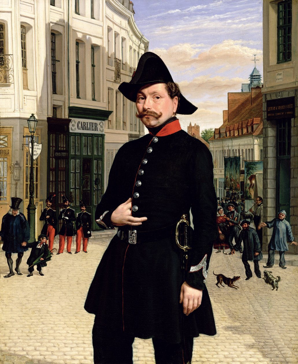Portrett av en politimann i Douai i 1848 av French School