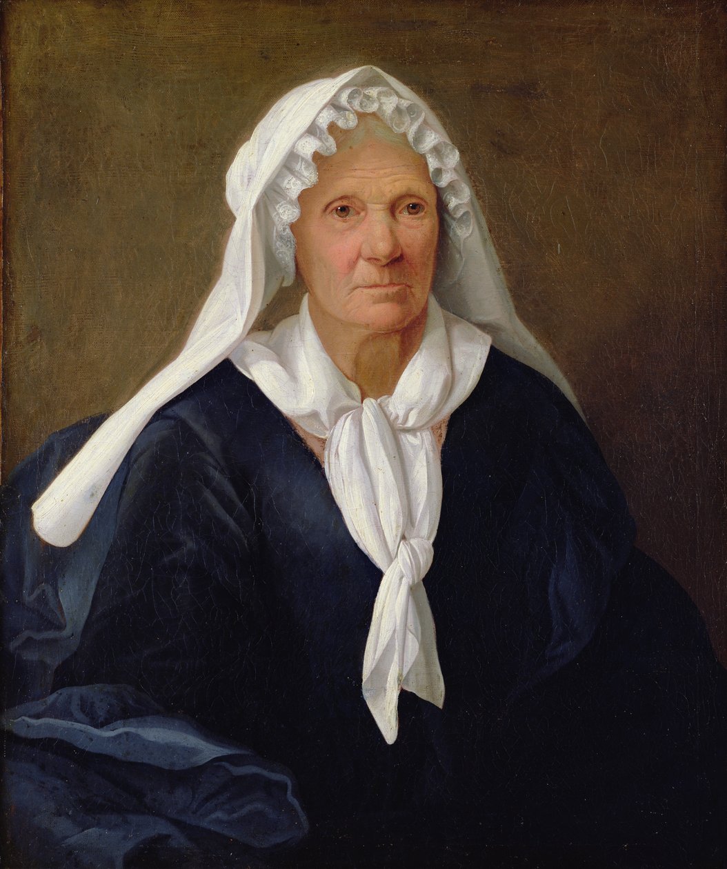 Portrett av en gammel kvinne, ca. 1781 av French School