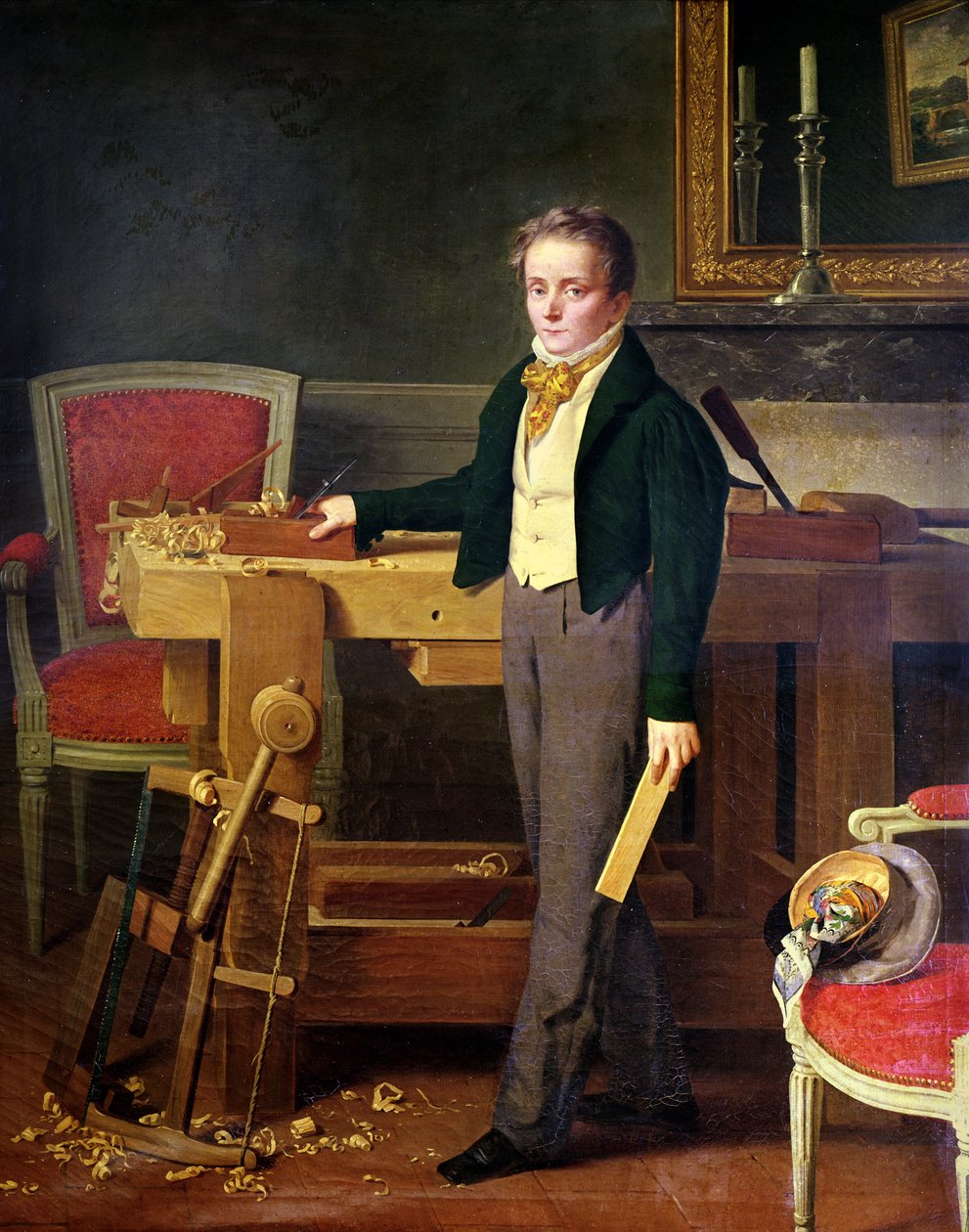 Portrett antas å være Alfred de La Chaussee av French School