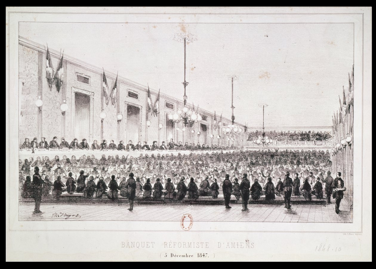 Reformistbankett i Amiens, 5. desember 1847 av French School