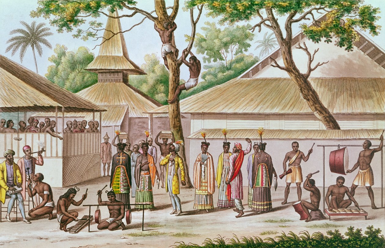 Religiøs festival i Caieli, Buru Island, fra 