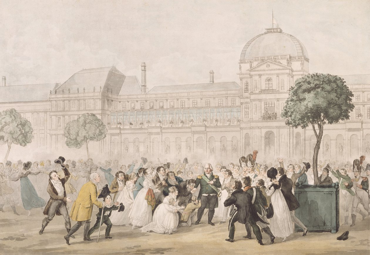 Ludvig XVIIIs (1755-1824) returnerte til Paris, 8. juli 1815 av French School
