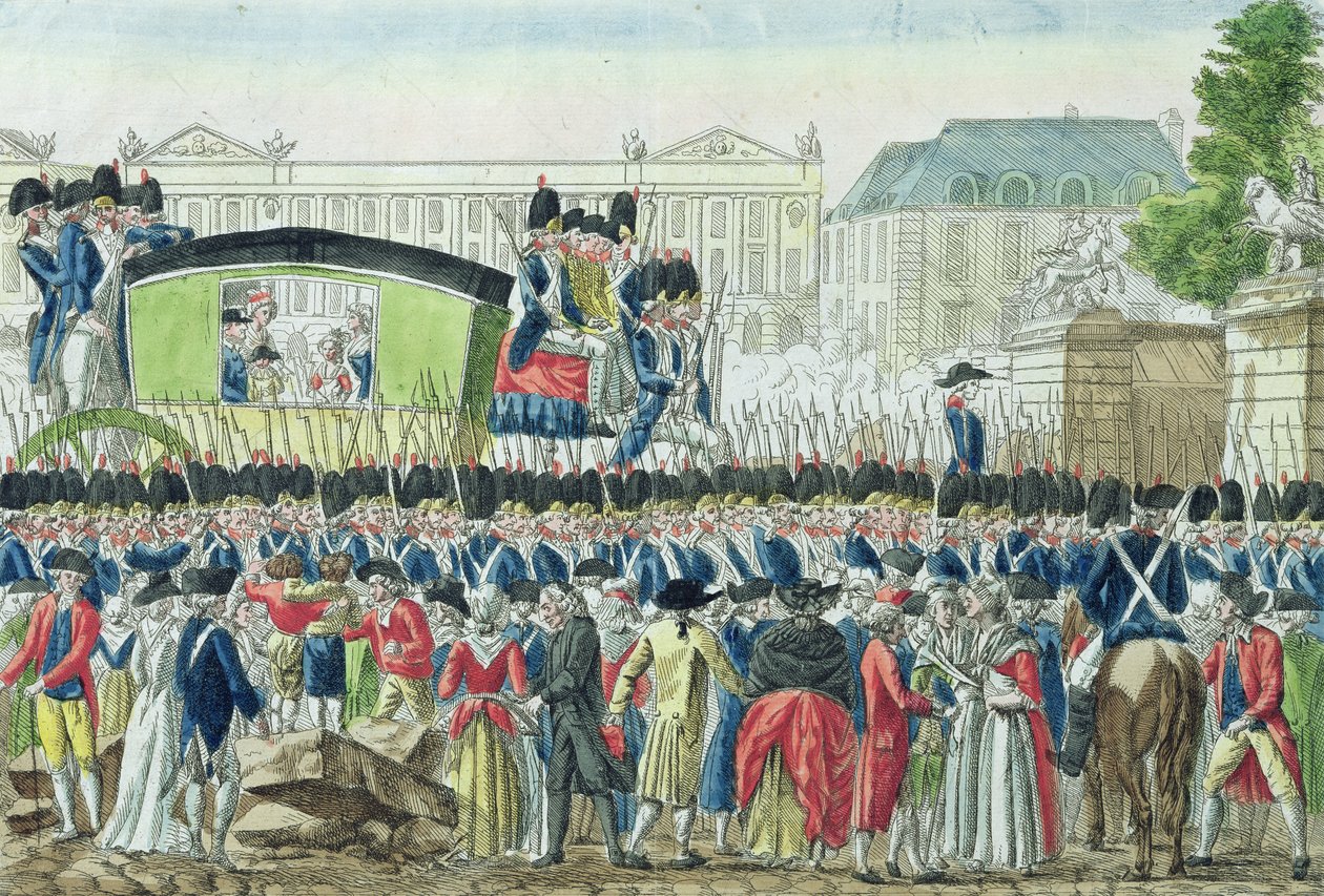 Den franske kongefamiliens retur til Paris 25. juni 1791 av French School