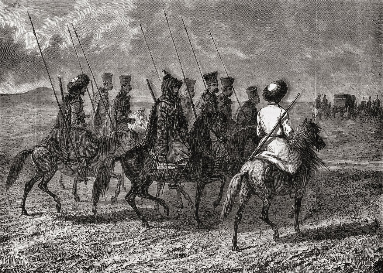Russiske kosakker på 1700-tallet av French School