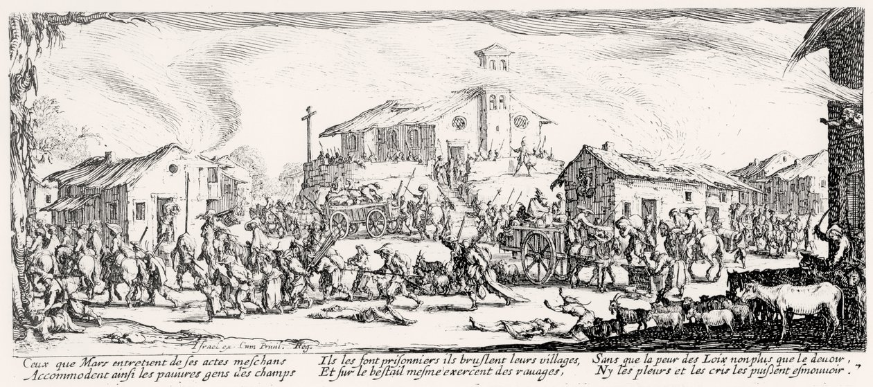 Scene fra trettiårskrigen av French School