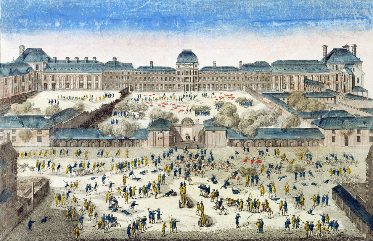 Beleiring av Chateau des Tuileries, 10. august 1792 av French School