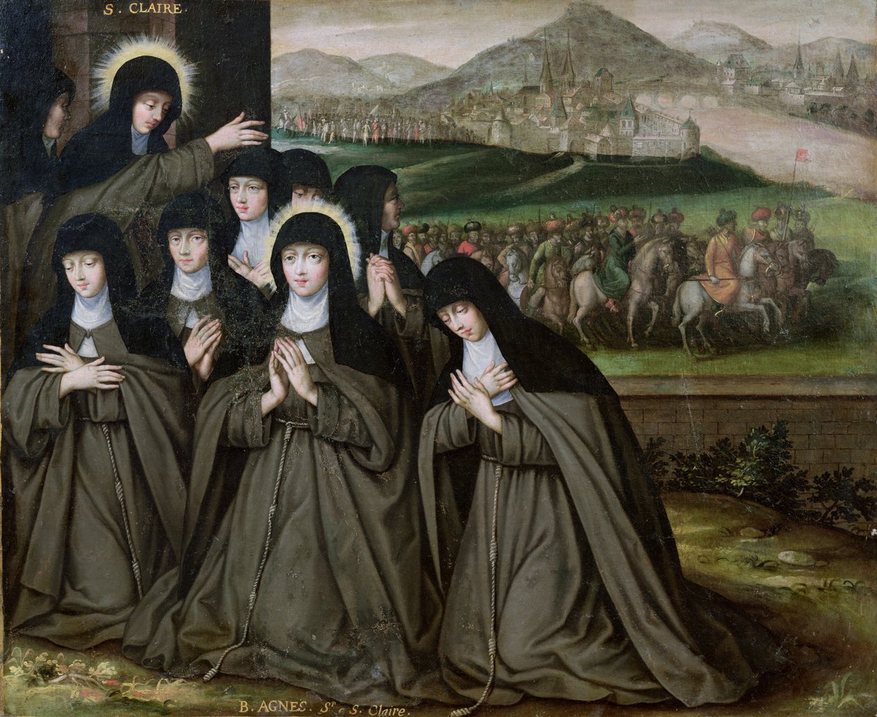 St. Claire med sin søster, Agnes og nonner av French School