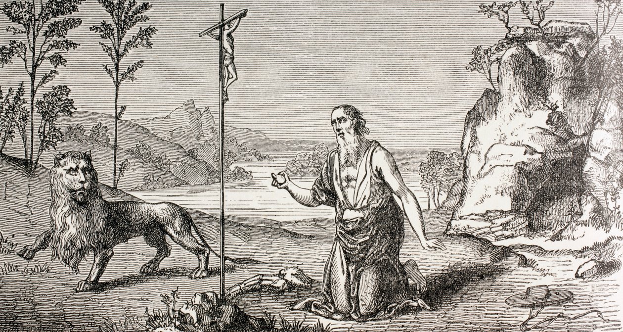 St. Hieronymus i Chalcis-ørkenen, fra 