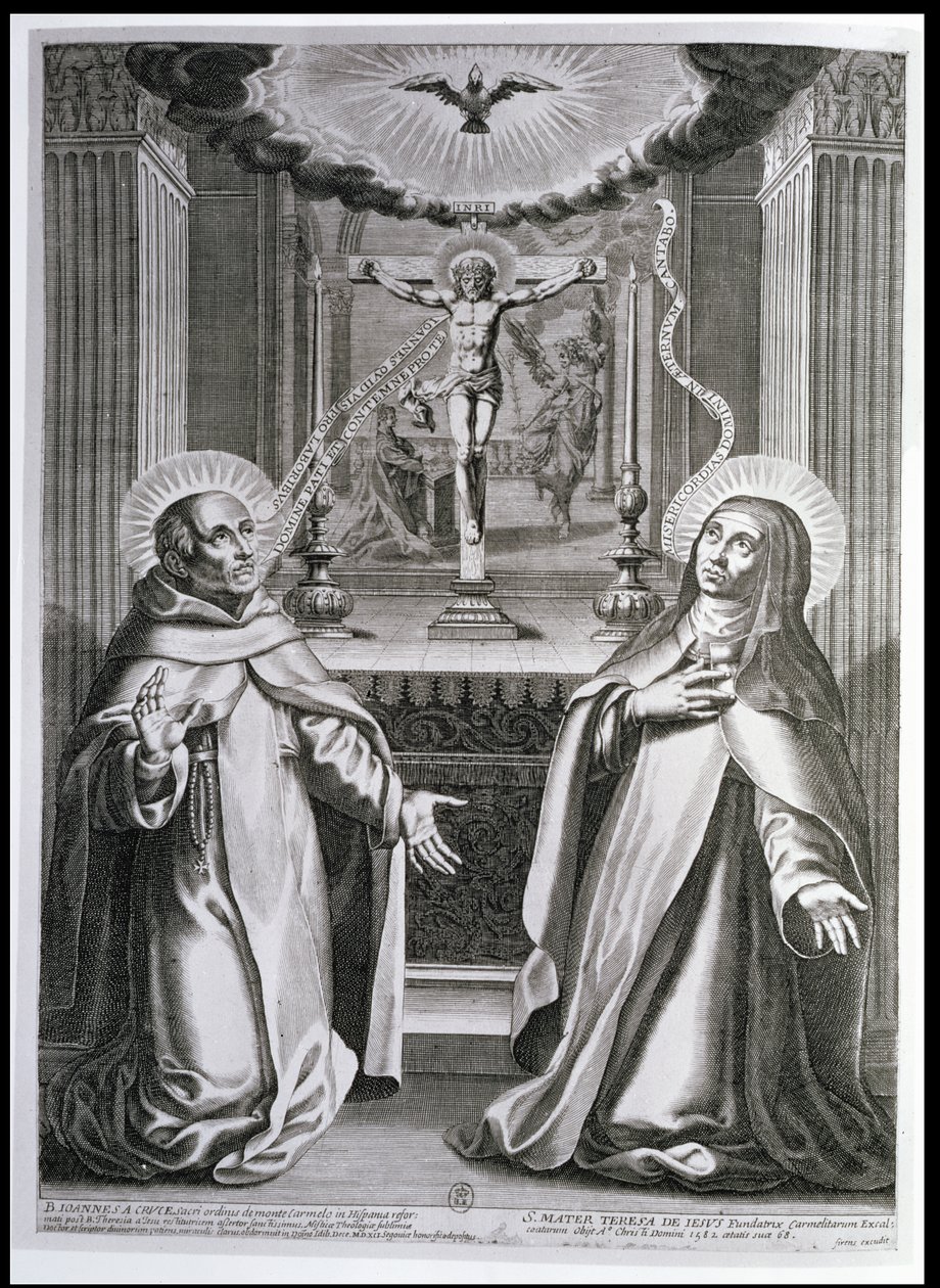 St. Johannes av Korset og St. Teresa av Avila av French School