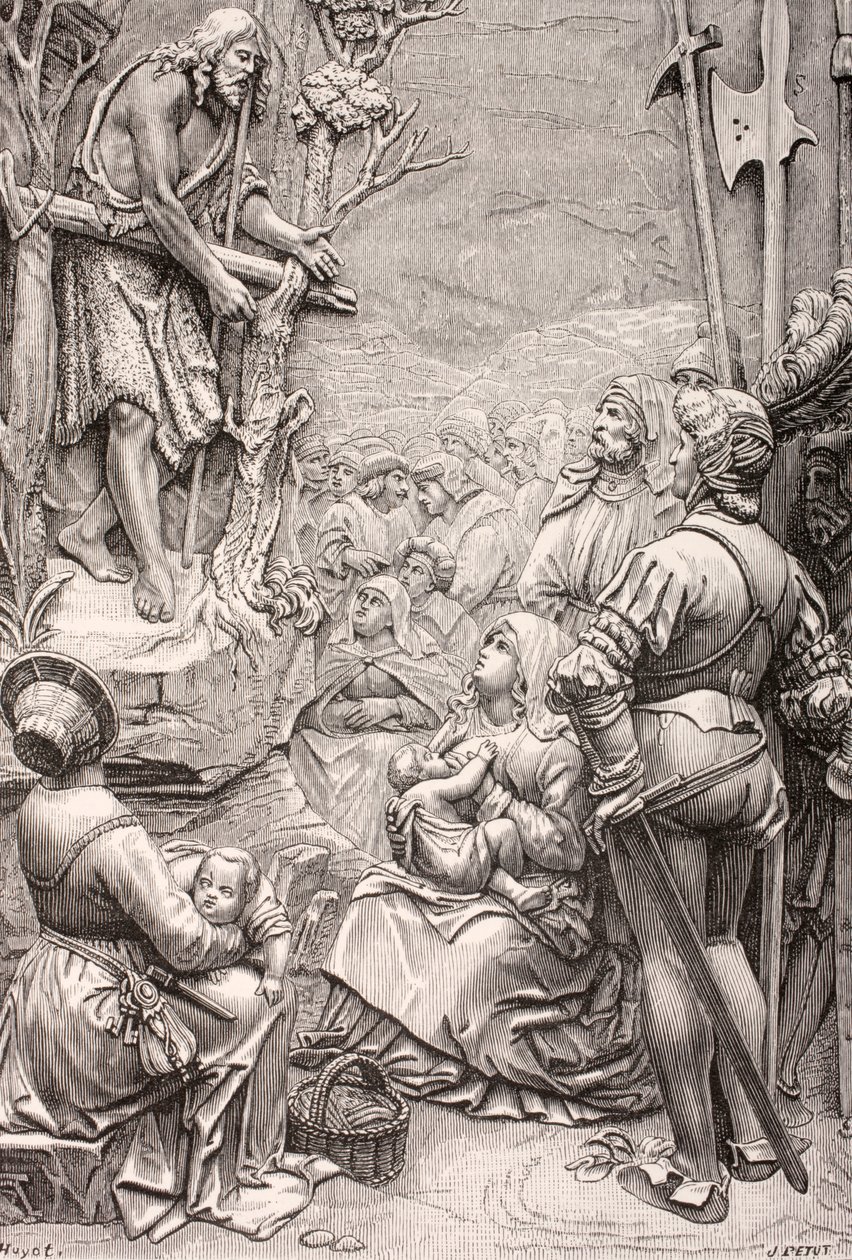 Døperen Johannes forkynner i ørkenen, etter et verk av Albrecht Durer, fra 