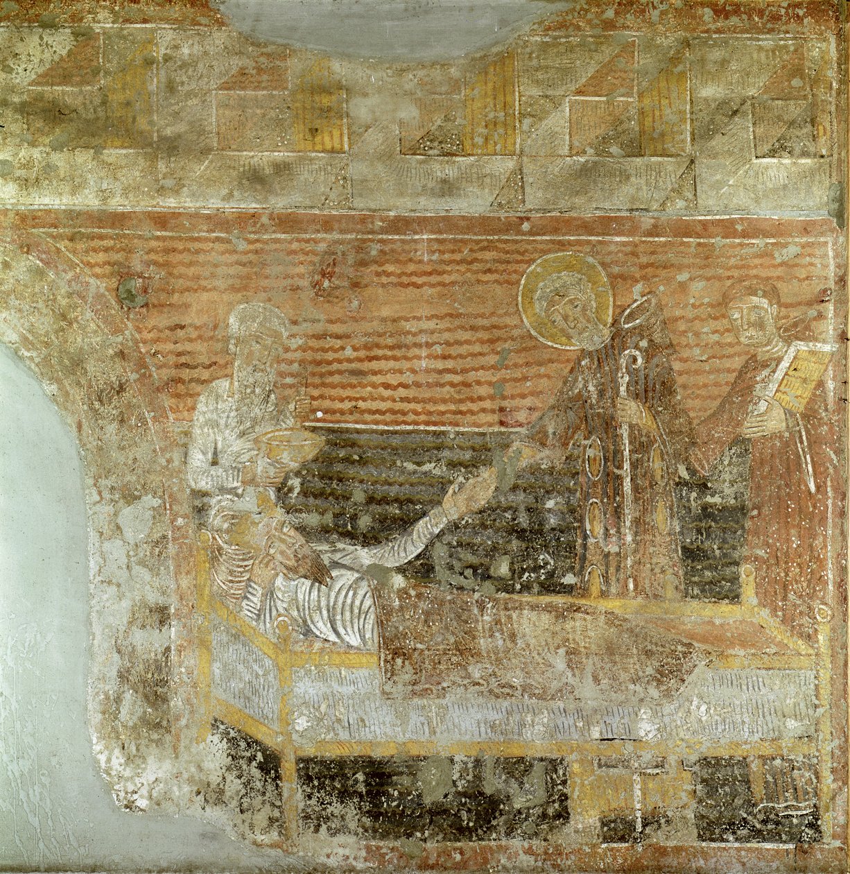 St. Severinus (d.507) kurerer Clovis I (465-511) (se også 177181) av French School