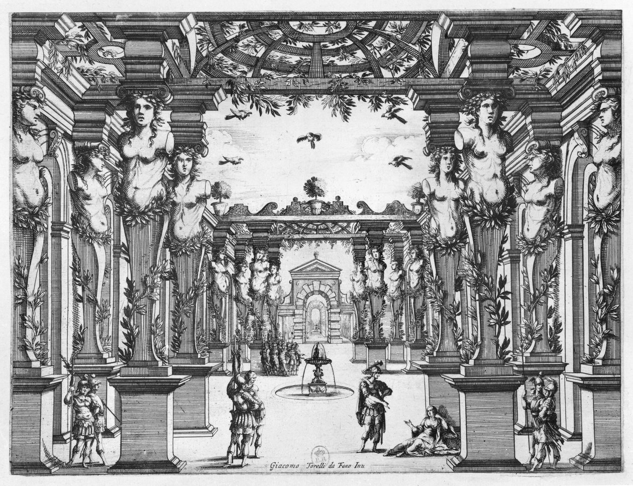 Scenedesign av Giacomo Torelli (1608-78) for 
