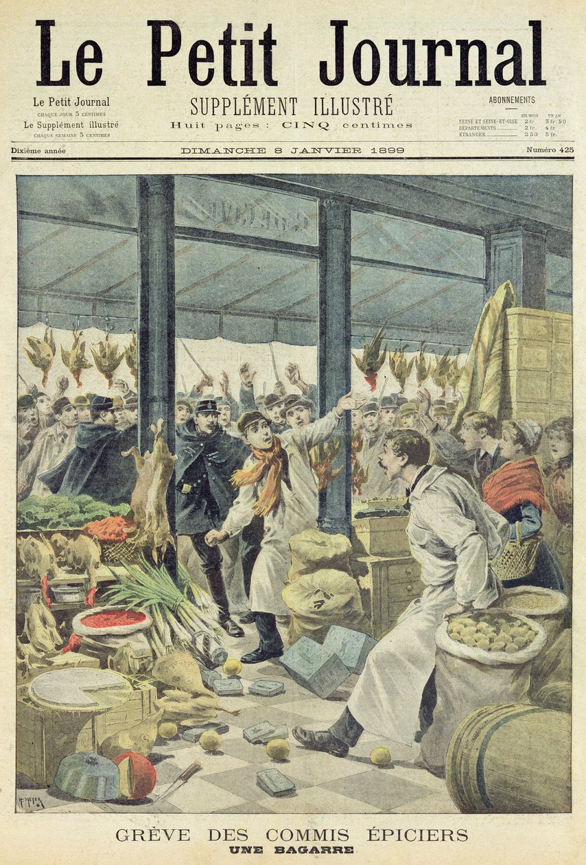 Strike of the Grocers, et slagsmål, tittelside fra 
