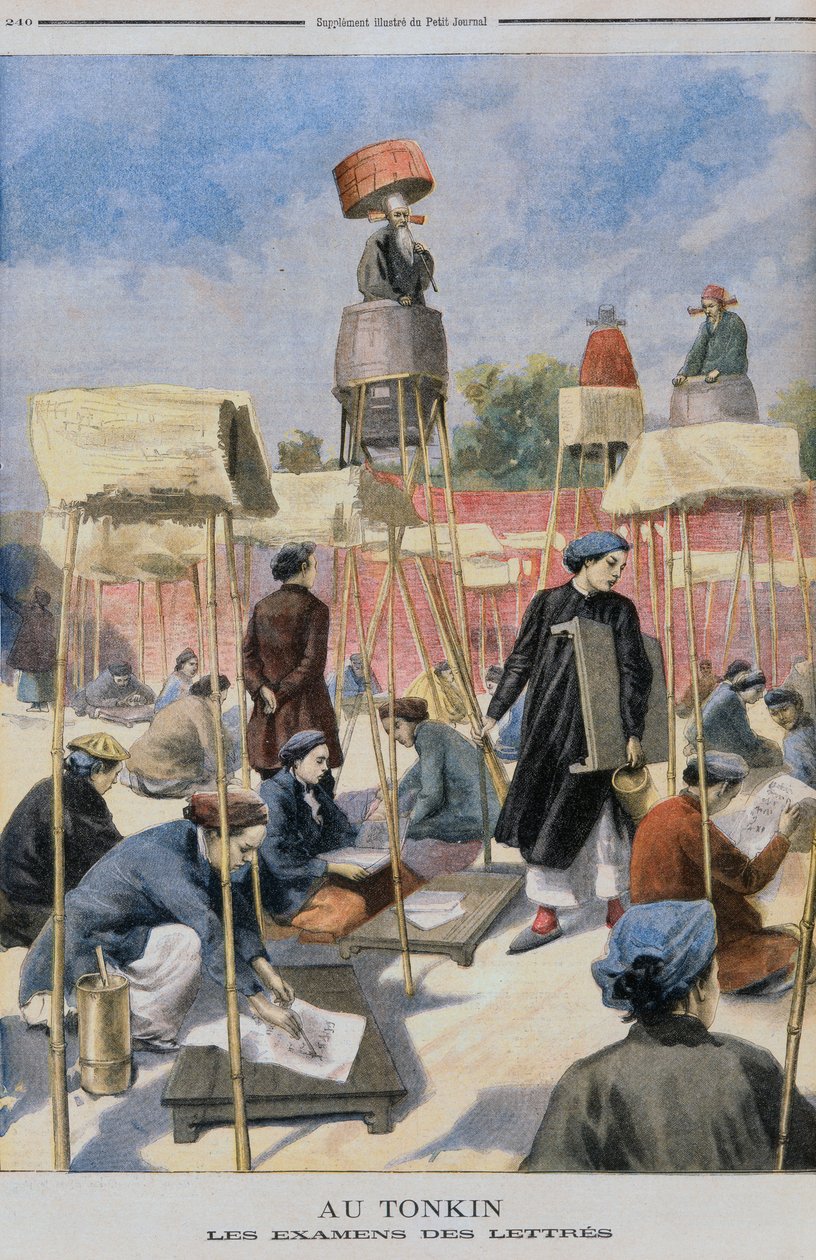 Studenter i en eksamen, Tonking, fra Le Petit Journal, 28. juli 1895 av French School