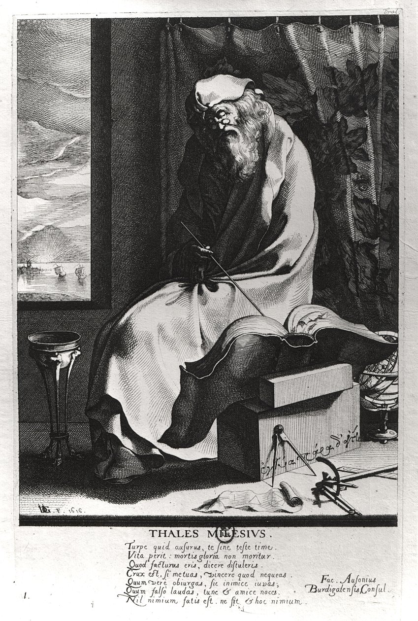 Thales fra Milet (ca. 625-c. 547 f.Kr.) av French School