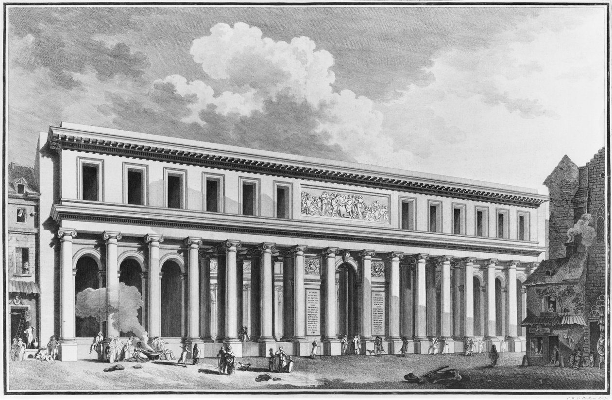 The Academy of Surgery, Paris, gravert av Claude Rene Gabriel Poulleau (f.1849) 1773 av French School