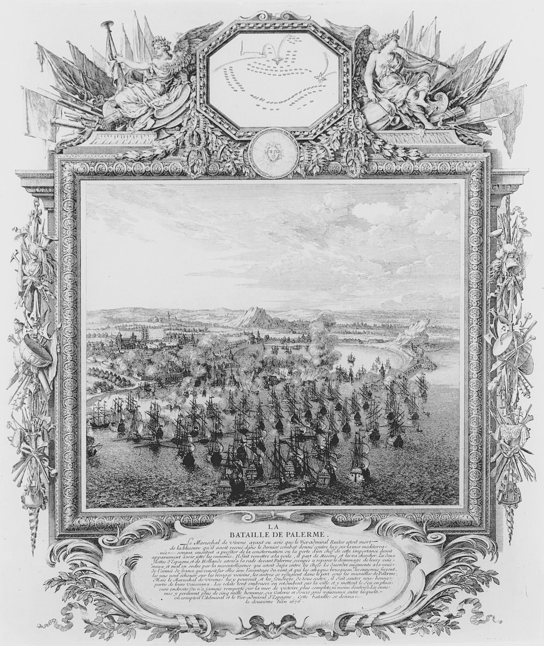 Slaget ved Palermo, juni 1676 av French School