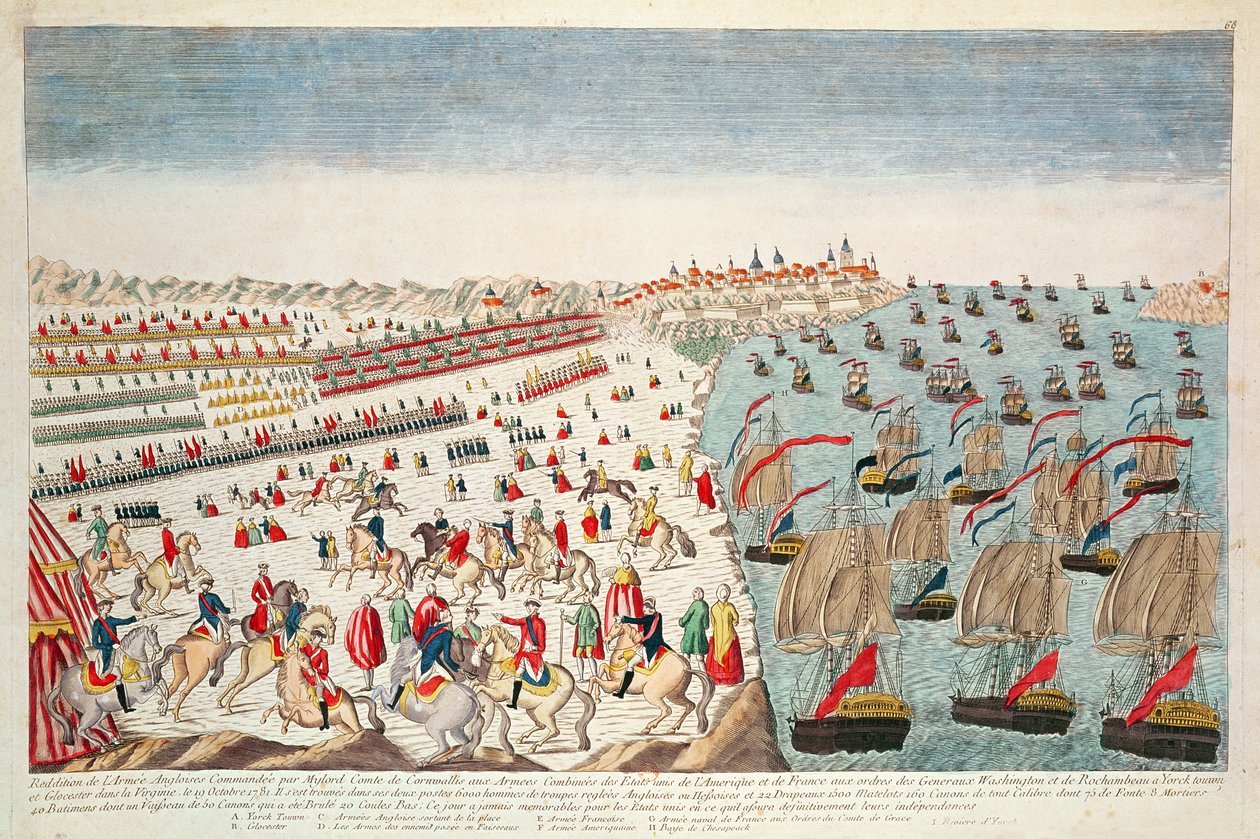 Slaget ved Yorktown, 19. oktober 1781 av French School