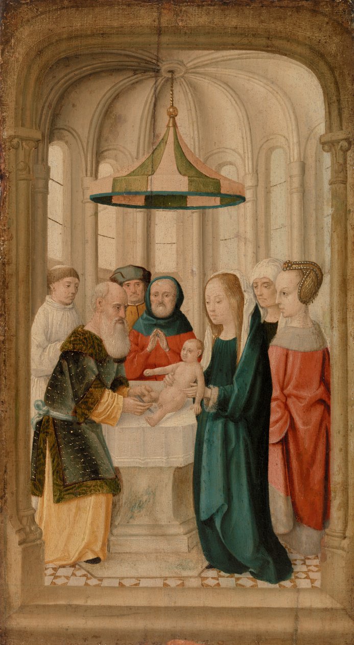 Kristi omskjæring (tempera på panel) av French School