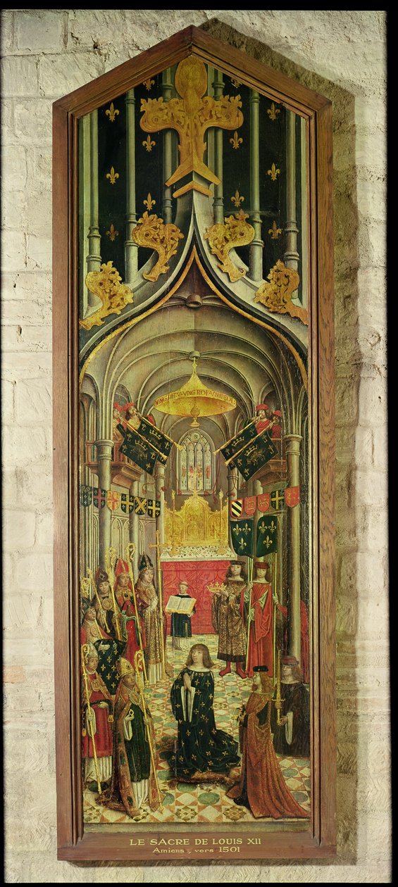 Kroningen av Ludvig XII i 1498, School of Amiens, ca. 1501 (tempera på panel) av French School