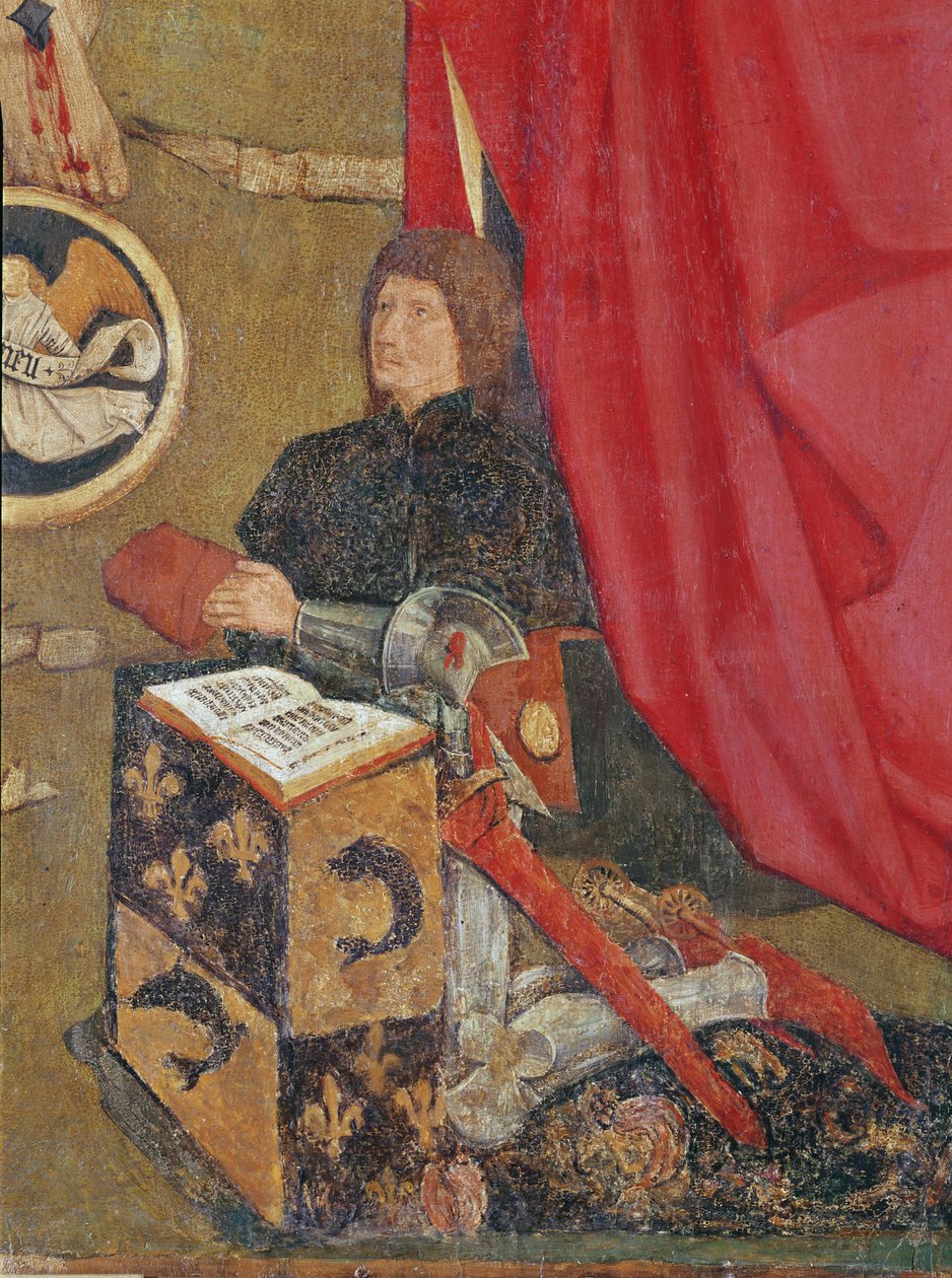 Krusifikset av parlamentet i Toulouse, detalj av Dauphin, fremtiden Ludvig XI (1423-83) av French School