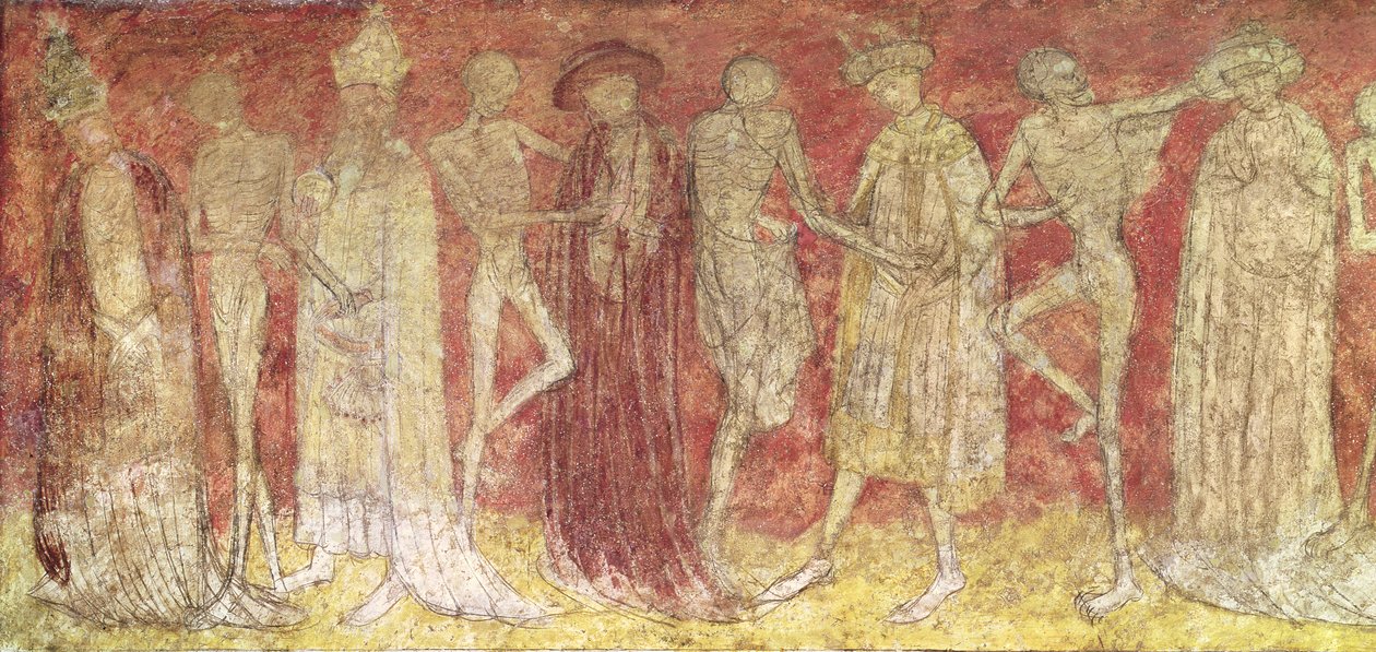 Dødsdansen, fra koret (tempera på stein) av French School