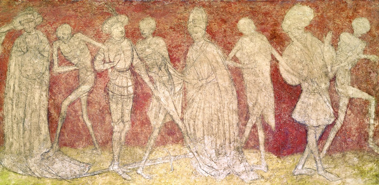 Dødsdansen, fra koret (tempera på stein) av French School