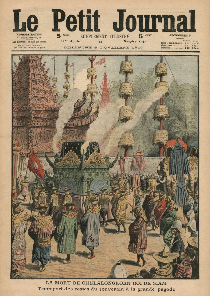 The Death of Chulalongkorn, King of Siam, illustrasjon fra 
