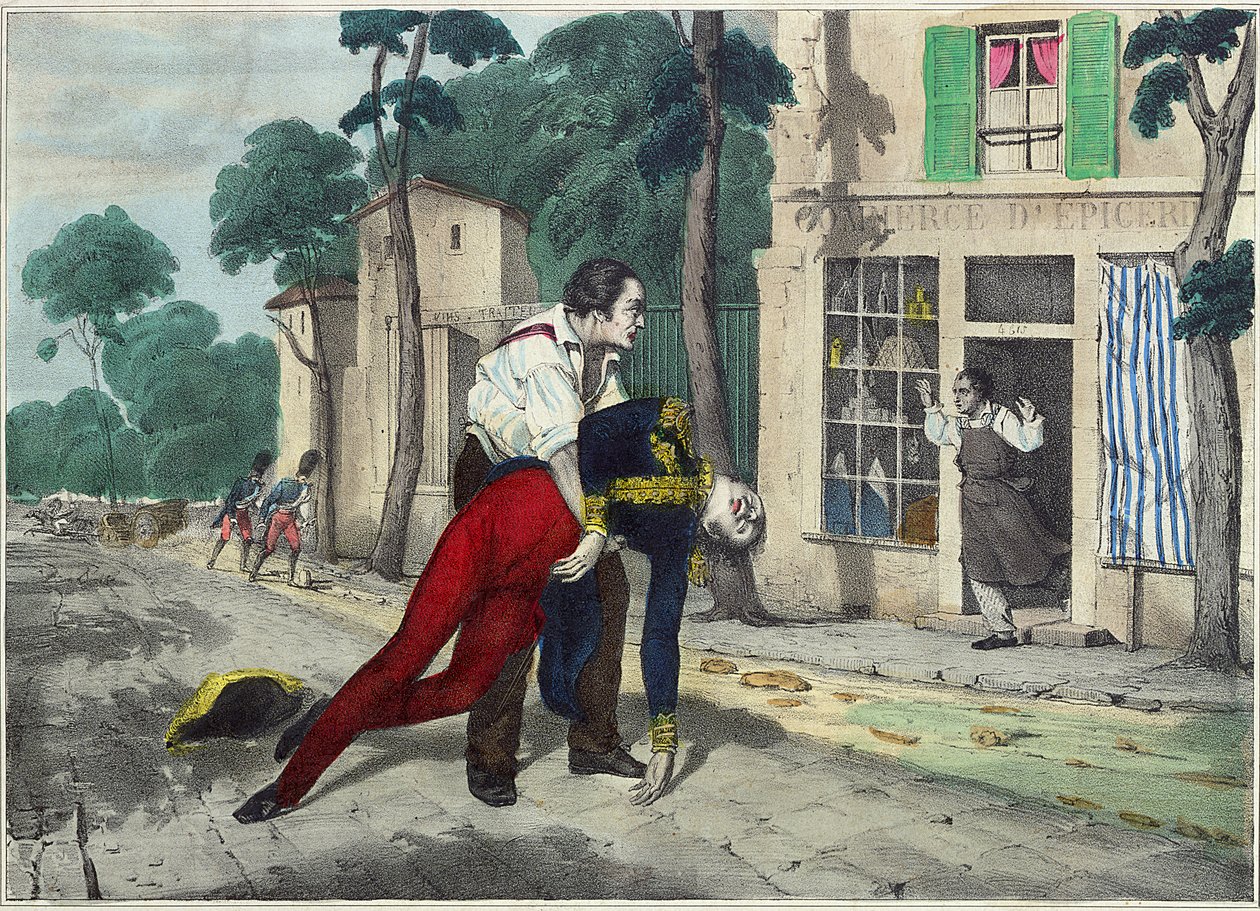 Ferdinand Philippe Louis (1810-42) død, hertug av Orleans i Neuilly, 13. juli 1842 av French School