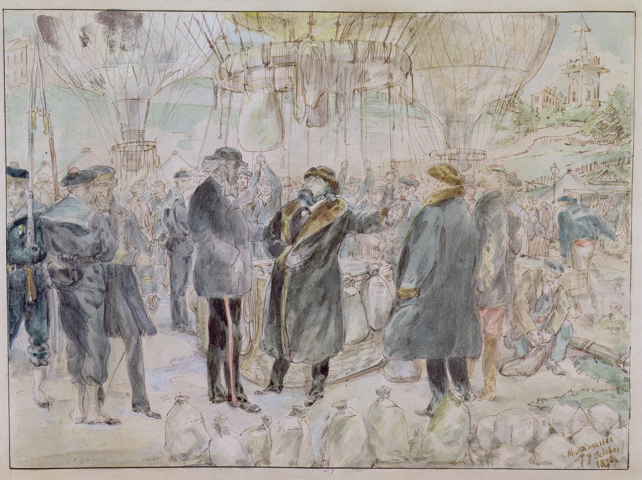 Leon Michel Gambettas avgang (1838-82) i ballongen 