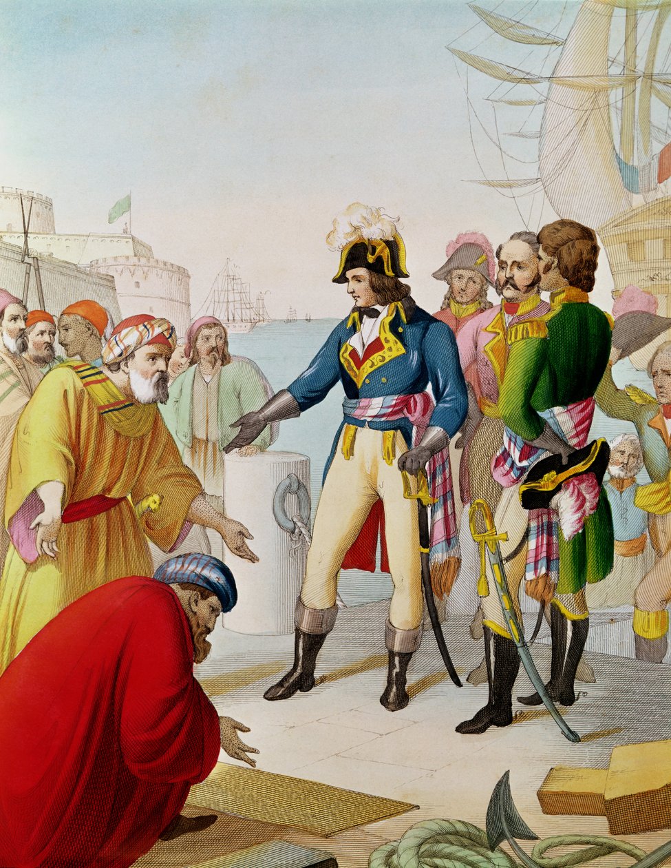 Ilandstigningen av Napoleon (1769-1821) i Alexandria i 1798 av French School