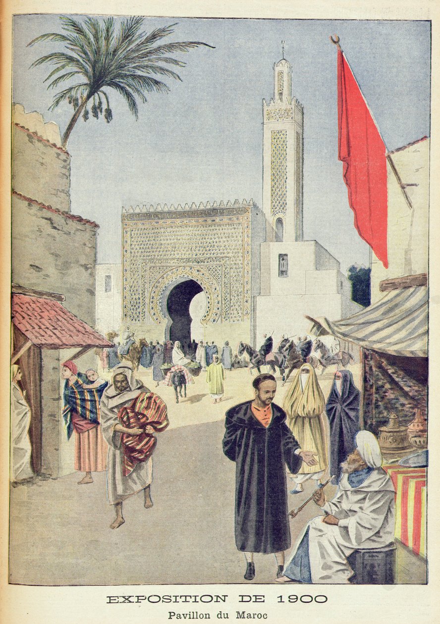 Den marokkanske paviljongen på verdensutstillingen i 1900, Paris, illustrasjon fra 