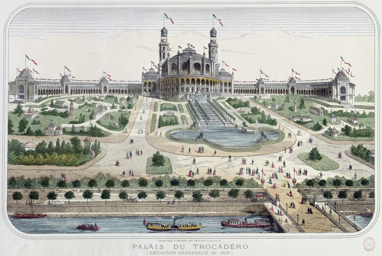 Palais du Trocadero på Exposition Universelle i Paris i 1878 av French School