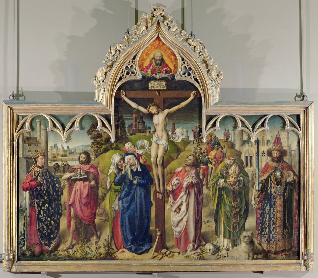 Parlamentet i Paris altertavle, 1453-55 av French School