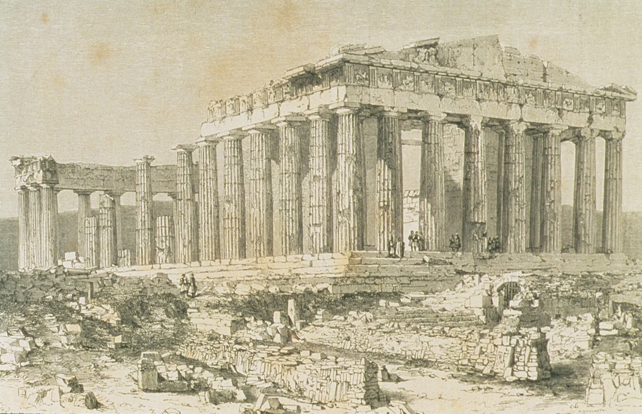 Parthenon, Athen, på 1860-tallet av French School