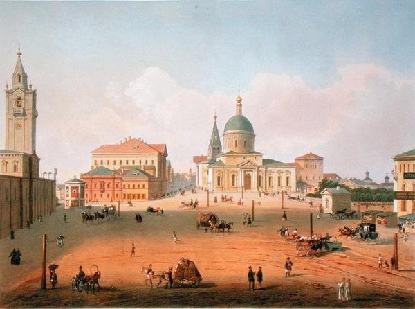 Peter-palasset i Moskva, trykt av Jacottet og Bachelier, 1830 av French School