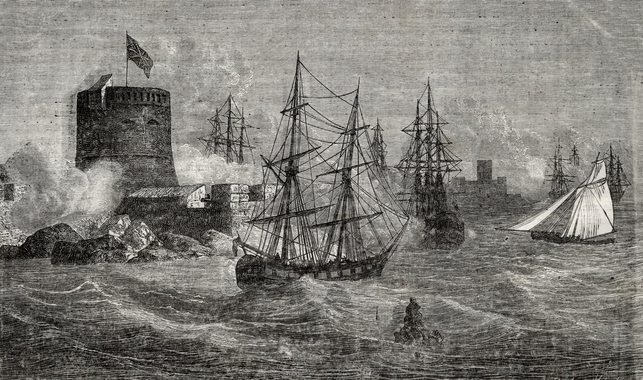 Havnen i Toulon på 1700-tallet av French School