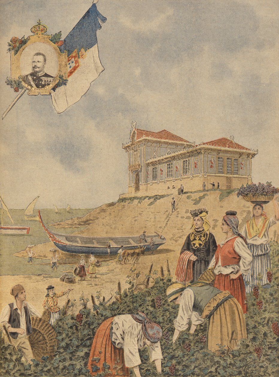 Den portugisiske paviljongen på verdensutstillingen i 1900, Paris, illustrasjon fra Le Petit Journal, 26. august 1900 av French School