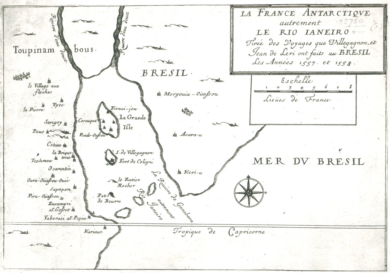 Rio Ianeiro, fra reisene til Villegagnon og Jean le Leri i Brasil 1557-1558 av French School