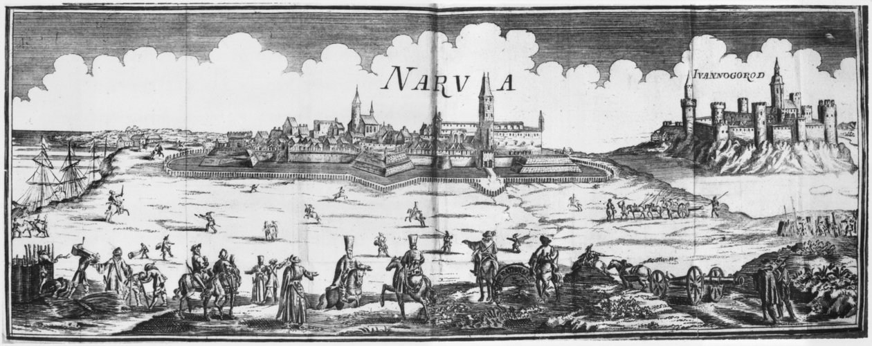Den russiske hæren beleiret Narva i 1700 av French School