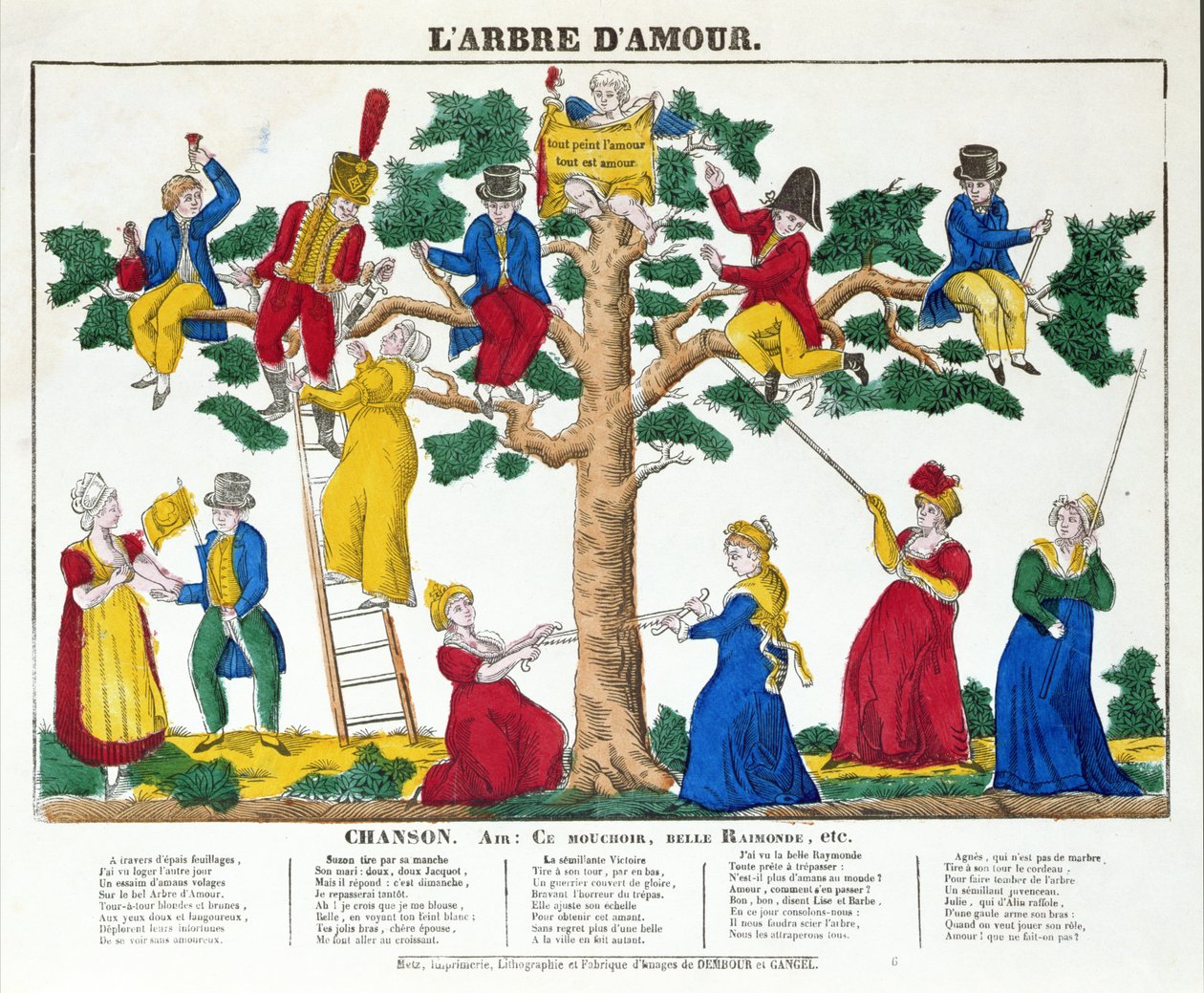 Kjærlighetens tre, ca 1830-40 av French School