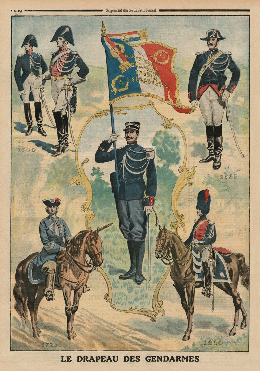 Gendarmes flagg, forsideillustrasjon fra 