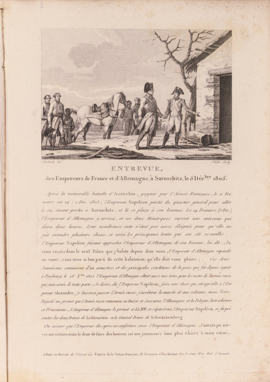 Møtet mellom sjefene for de franske og tyske styrkene i Schitz, 5. desember 1805 av French School