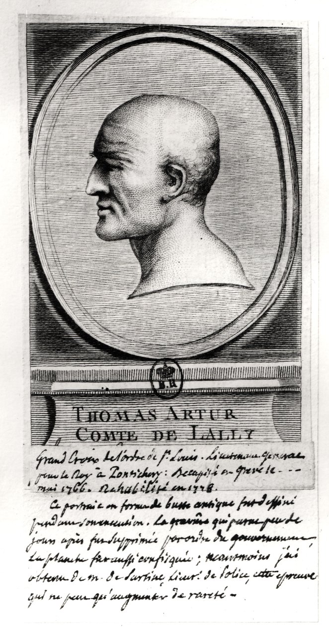Thomas Arthur (1702-66) jarl av Lally, ca. 1766 av French School