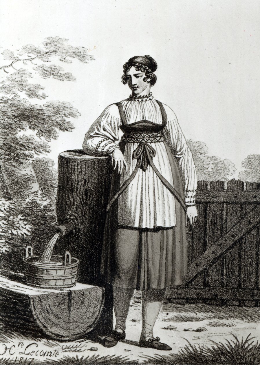 Tirollisk bondepike, 1817 av French School
