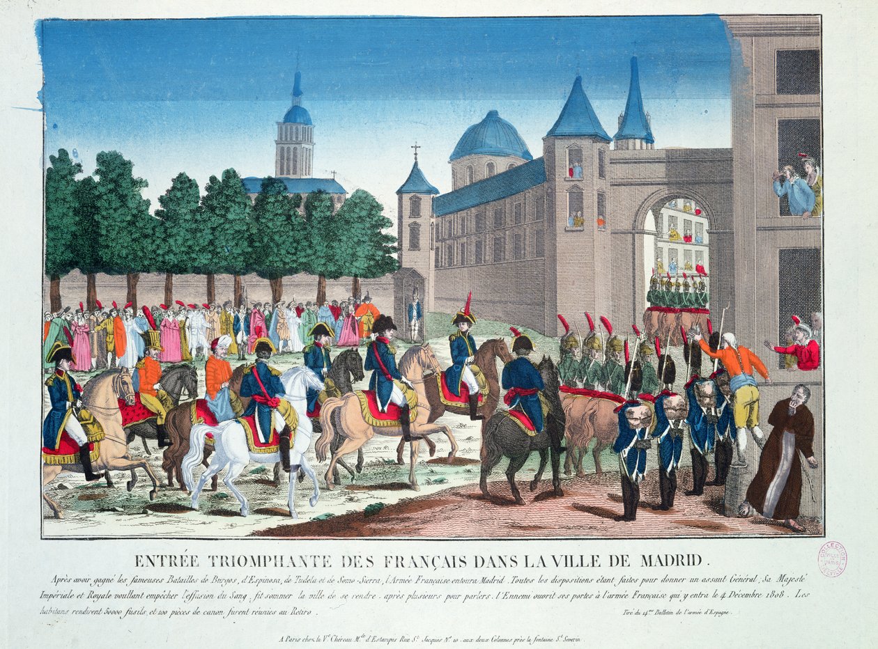 Franskmennenes triumferende inntog i Madrid, 4. desember 1808 av French School