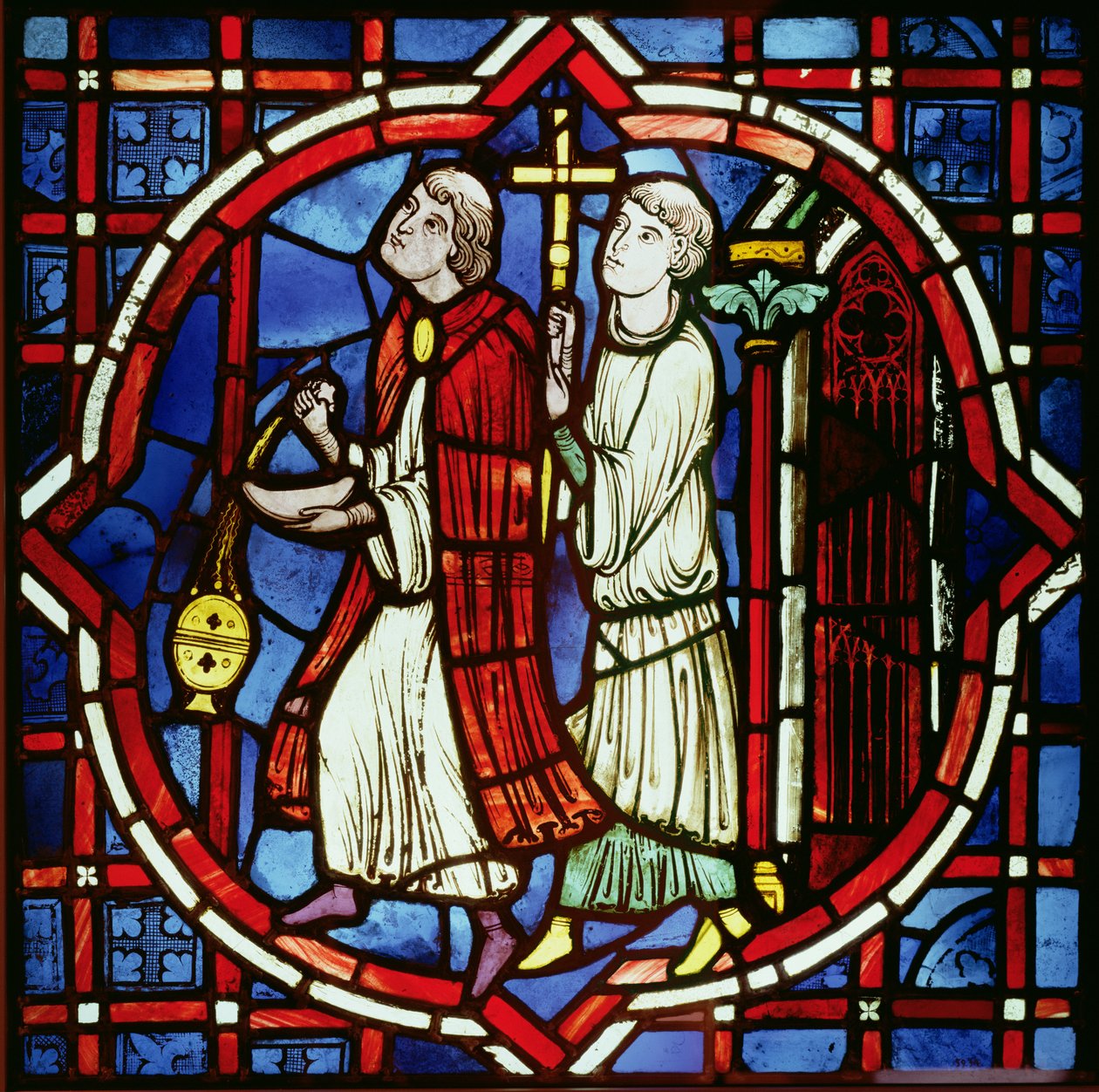 To kirkelige skikkelser, 1205-15 av French School