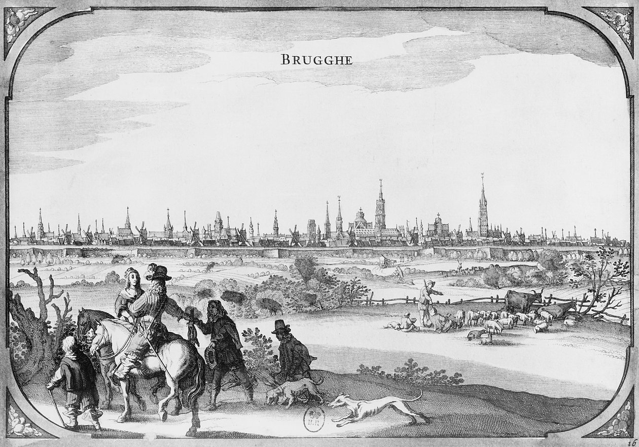 Utsikt over Brugge av French School